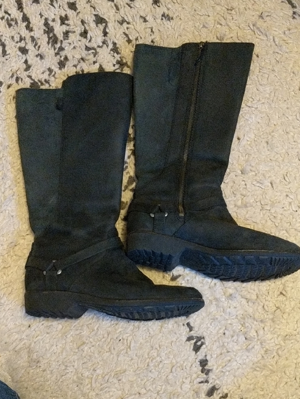 Teva De La Vina Dos Tall Waterproof Black Leather Harness Boots Size 9 - Picture 5 of 8